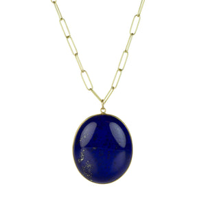 Maria Beaulieu Oval Lapis Cabochon Pendant (Pendant Only) | Quadrum Gallery