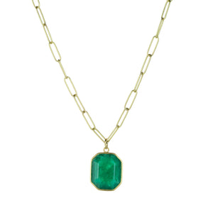 Maria Beaulieu Fancy Emerald Cut Emerald Pendant (Pendant Only) | Quadrum Gallery