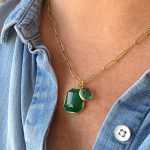 Maria Beaulieu Fancy Emerald Cut Emerald Pendant (Pendant Only) | Quadrum Gallery