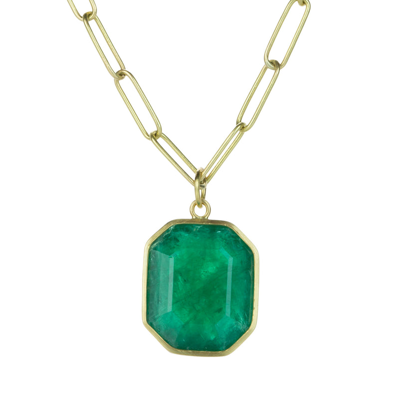 Maria Beaulieu Fancy Emerald Cut Emerald Pendant (Pendant Only) | Quadrum Gallery