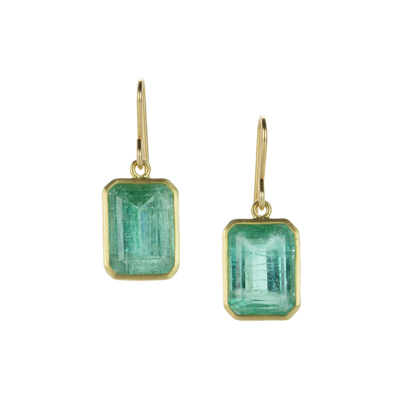 Maria Beaulieu 18k Emerald Cut Green Tourmaline Earrings | Quadrum Gallery