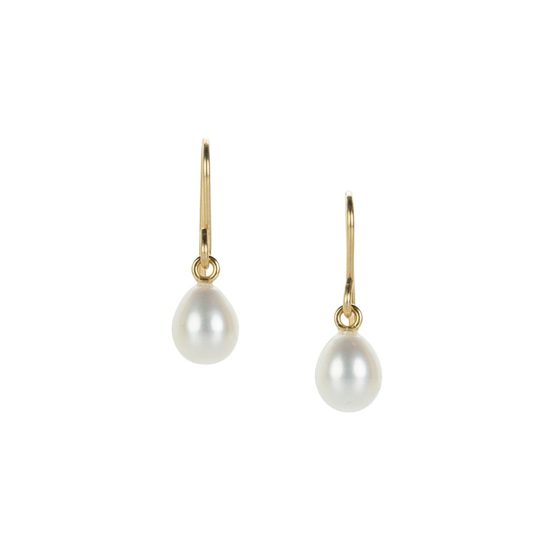 Maria Beaulieu Freshwater White Pearl Drop Earrings | Quadrum Gallery