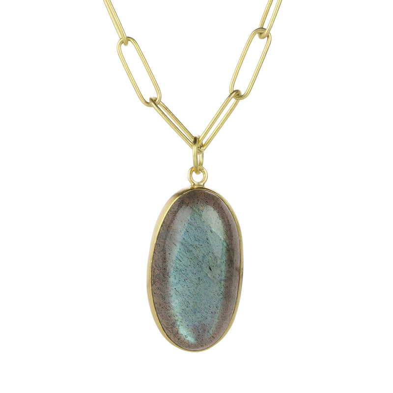 Maria Beaulieu Elongated Oval Labradorite Pendant (Pendant Only) | Quadrum Gallery