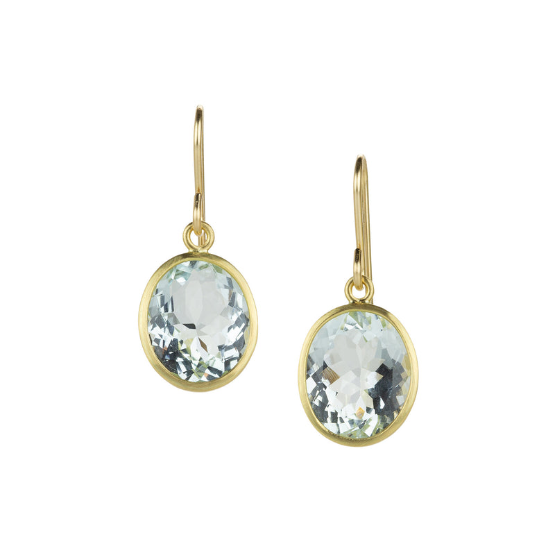 Maria Beaulieu Faceted Oval Aquamarine Drop Earrings | Quadrum Gallery