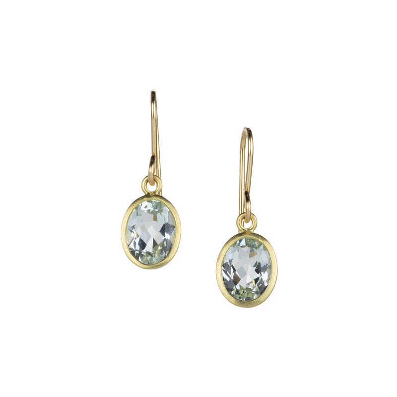 Maria Beaulieu Small Oval Aquamarine Drop Earrings | Quadrum Gallery