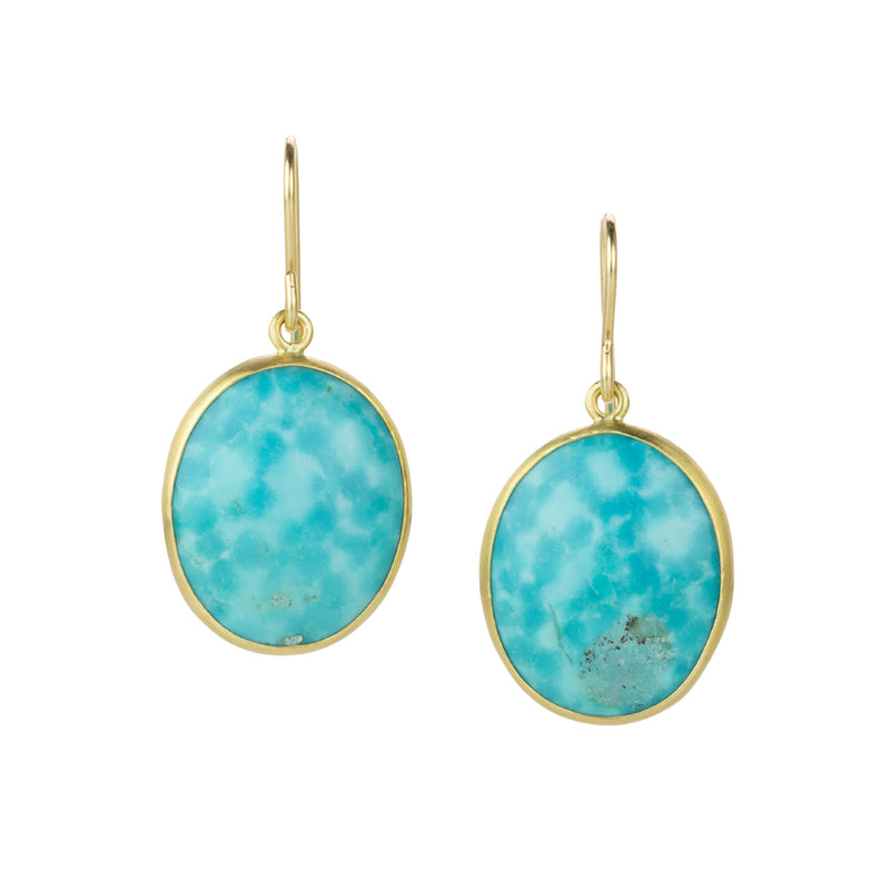 Maria Beaulieu American Turquoise Cabochon Earrings | Quadrum Gallery