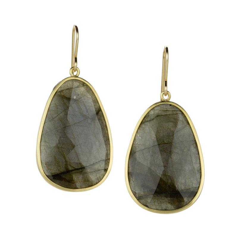 Maria Beaulieu Rose Cut Labradorite Drop Earrings | Quadrum Gallery