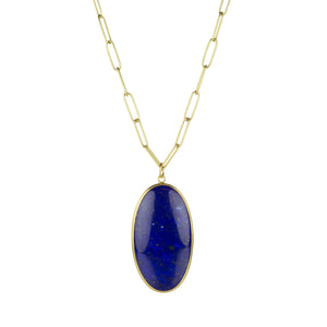 Maria Beaulieu Lapis Oval Cabochon Pendant (Pendant Only) | Quadrum Gallery