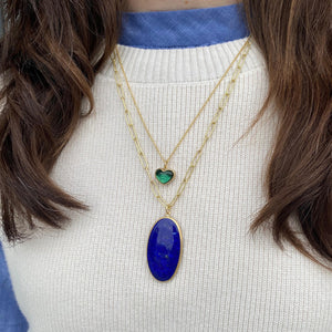 Maria Beaulieu Lapis Oval Cabochon Pendant (Pendant Only) | Quadrum Gallery