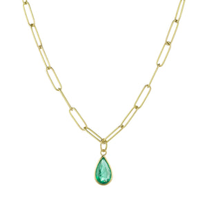 Maria Beaulieu Small Pear Shaped Emerald Pendant (Pendant Only) | Quadrum Gallery