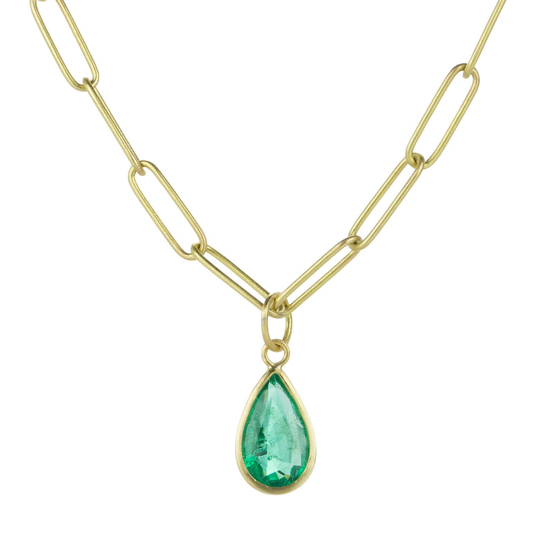 Maria Beaulieu Small Pear Shaped Emerald Pendant (Pendant Only) | Quadrum Gallery