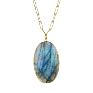 Maria Beaulieu Large Labradorite Cabochon Pendant (Pendant Only) | Quadrum Gallery