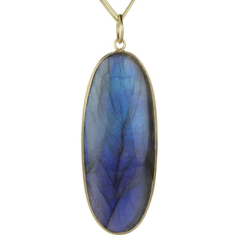 Maria Beaulieu Long Oval Labradorite Cabochon (Pendant Only) | Quadrum Gallery