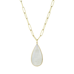 Maria Beaulieu Teardrop Moonstone Cabochon Pendant (Pendant Only) | Quadrum Gallery