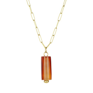 Maria Beaulieu Carnelian Fossil Bead Pendant (Pendant Only) | Quadrum Gallery