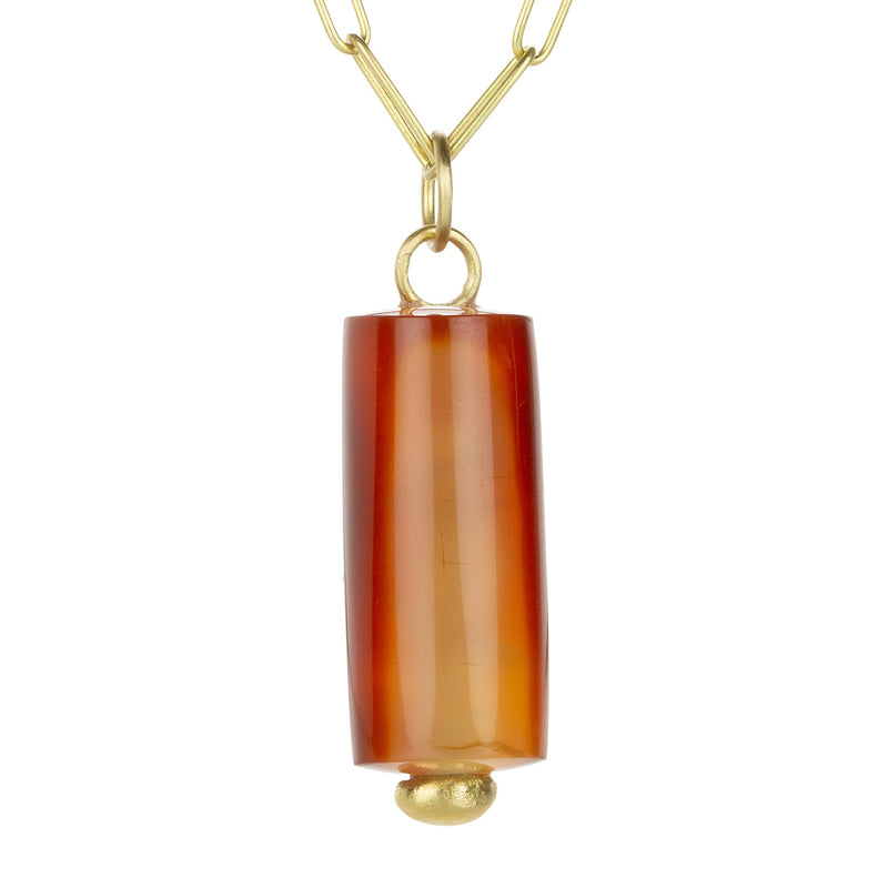 Maria Beaulieu Carnelian Fossil Bead Pendant (Pendant Only) | Quadrum Gallery