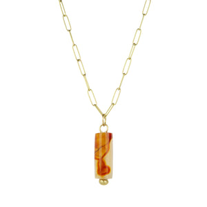 Maria Beaulieu Carnelian Fossil Bead Pendant  (Pendant Only)  | Quadrum Gallery