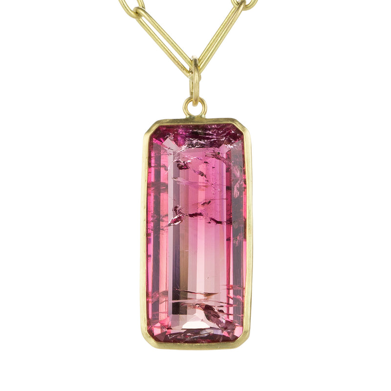 Maria Beaulieu Emerald Cut Pink Tourmaline Pendant (Pendant Only) | Quadrum Gallery