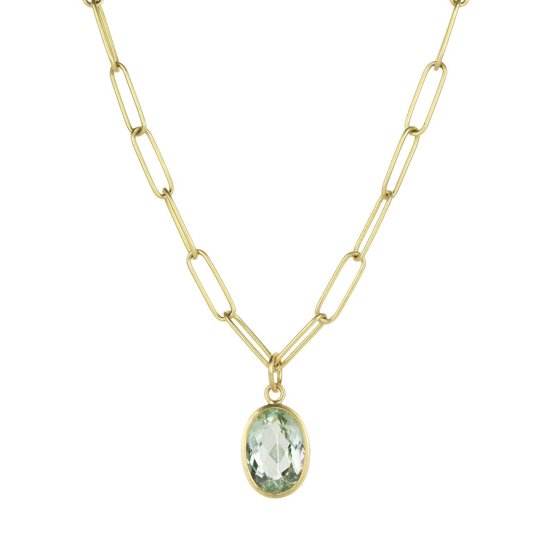 Maria Beaulieu 18k Oval Green Tourmaline Pendant (Pendant Only) | Quadrum Gallery