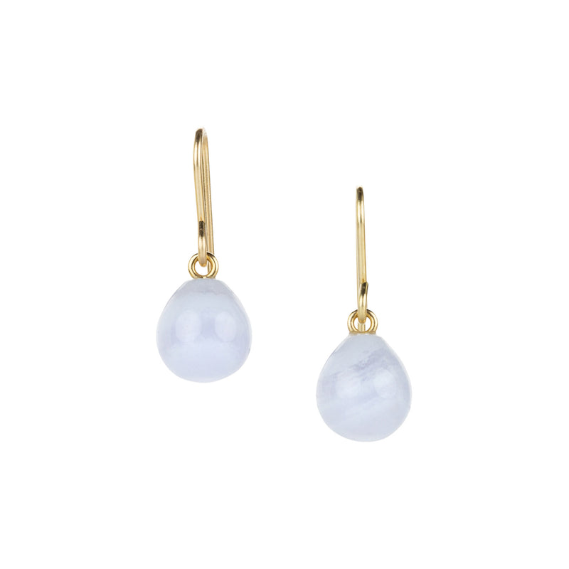 Maria Beaulieu Smooth Blue Lace Agate Drop Earrings | Quadrum Gallery