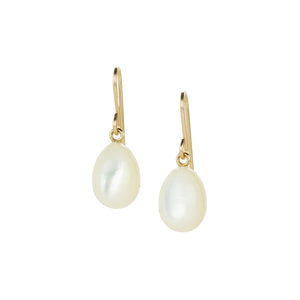 Maria Beaulieu Smooth Mother of Pearl Drop Earrings | Quadrum Gallery