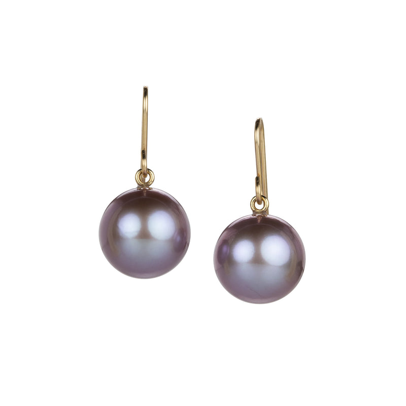 Maria Beaulieu Purple Pink Freshwater Pearl Drop Earrings | Quadrum Gallery