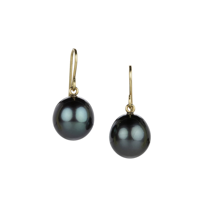 Maria Beaulieu Tahitian Squid Ink Pearl Earrings | Quadrum Gallery