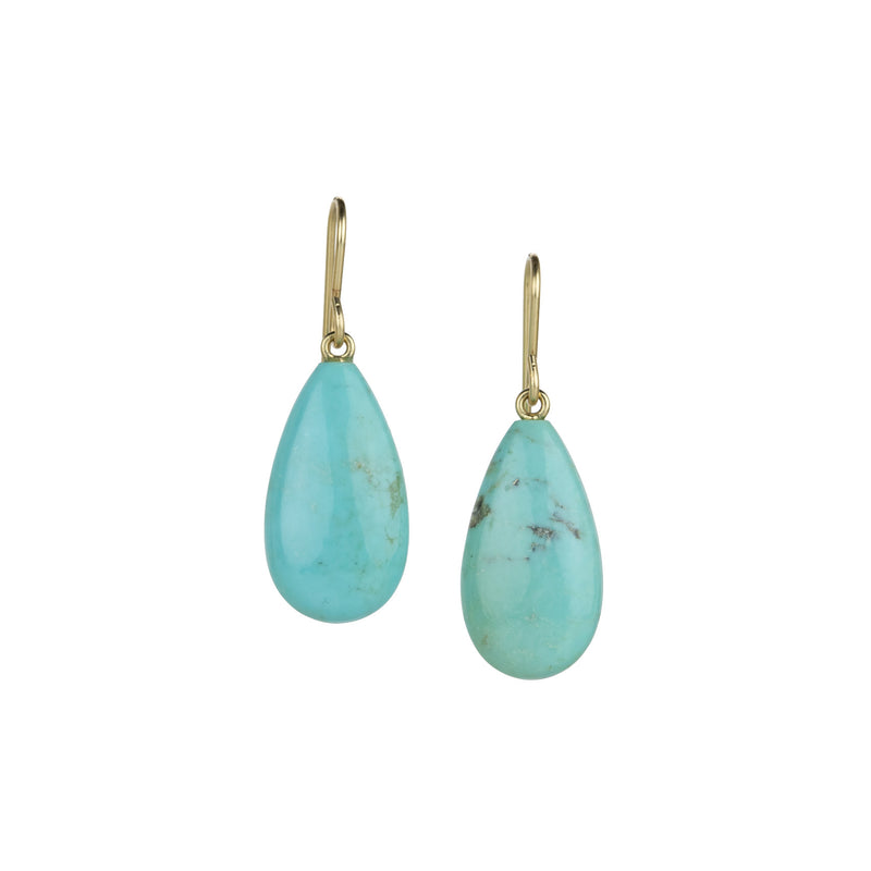 Maria Beaulieu Smooth Teardrop Turquoise Drop Earrings | Quadrum Gallery