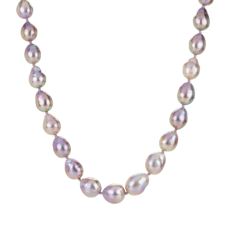 Maria Beaulieu Purple Pink Baroque Freshwater Pearl Necklace | Quadrum Gallery