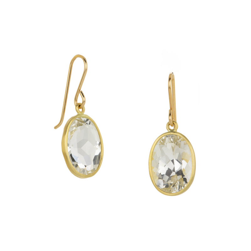 Maria Beaulieu Oval Herkimer Quartz Drop Earrings | Quadrum Gallery