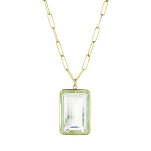 Maria Beaulieu 18k Emerald Cut Beryl Pendant (Pendant Only) | Quadrum Gallery