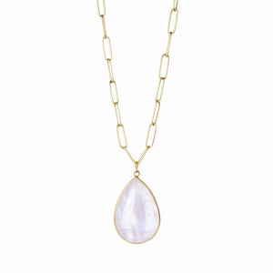 Maria Beaulieu 18k Teardrop Moonstone Pendant (Pendant Only) | Quadrum Gallery