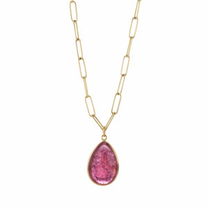 Maria Beaulieu Pink Tourmaline Teardrop Pendant (Pendant Only) | Quadrum Gallery