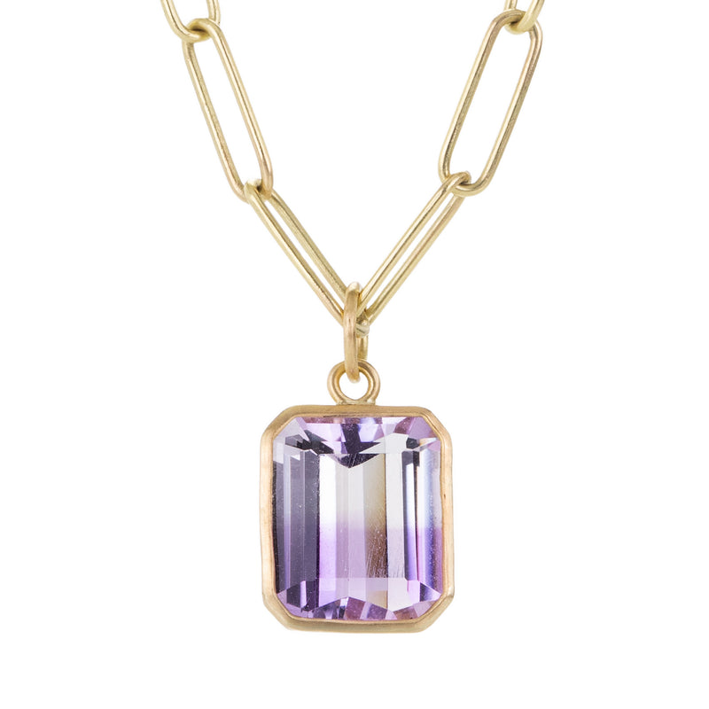 Maria Beaulieu 18k Emerald Cut Amethyst Pendant (Pendant Only) | Quadrum Gallery