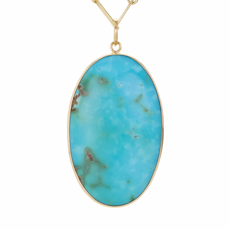 Maria Beaulieu Kingman Turquoise Cabochon Pendant (Pendant Only) | Quadrum Gallery
