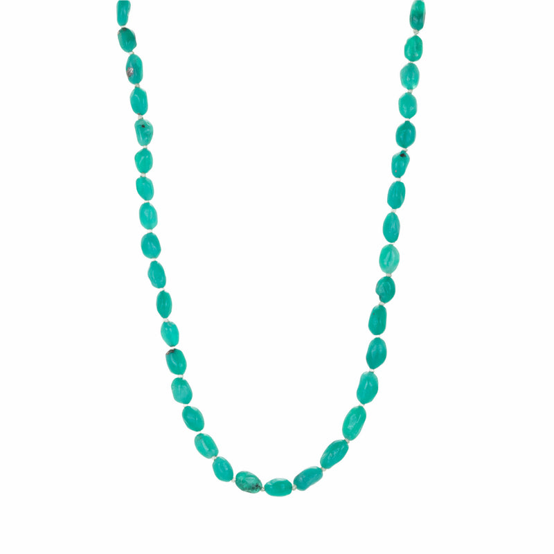 Maria Beaulieu Colombian Emerald Oval Pebble Necklace | Quadrum Gallery