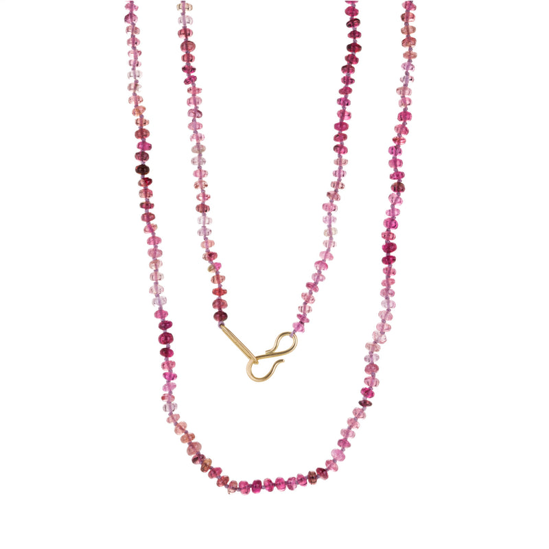 Maria Beaulieu Dark Pink Tourmaline Beaded Necklace  | Quadrum Gallery