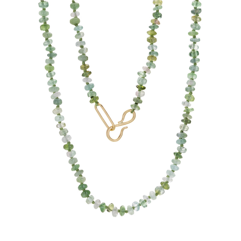 Maria Beaulieu Light Green Tourmaline Beaded Necklace | Quadrum Gallery