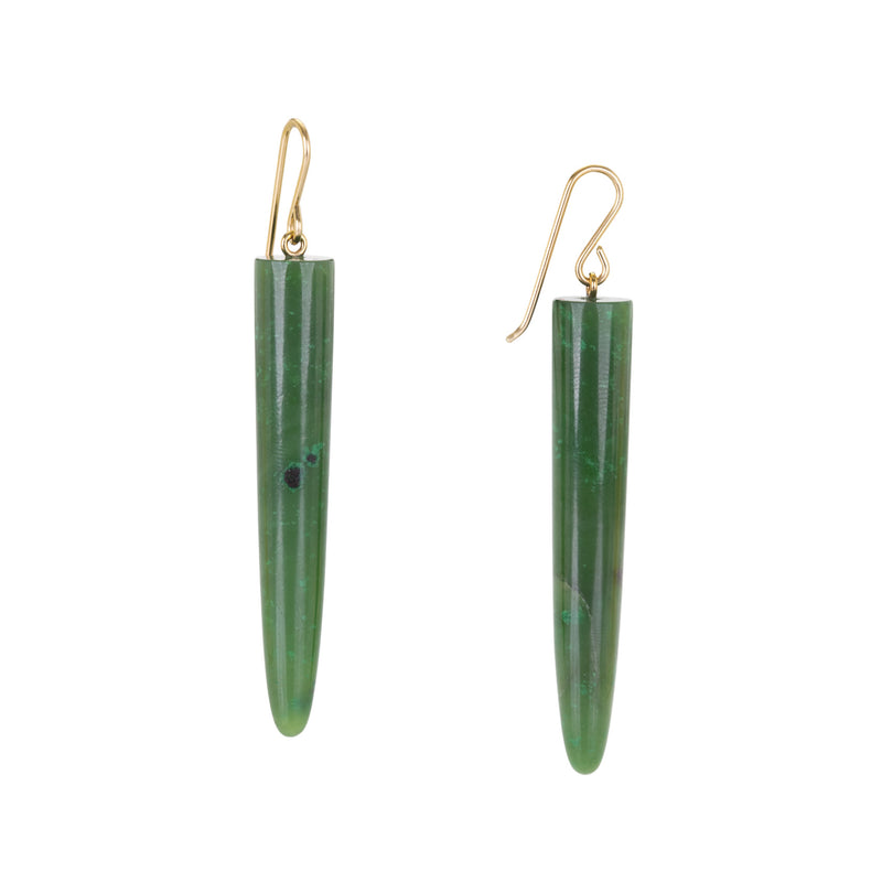 Maria Beaulieu Cassiar Canadian Jade Cone Drop Earrings | Quadrum Gallery