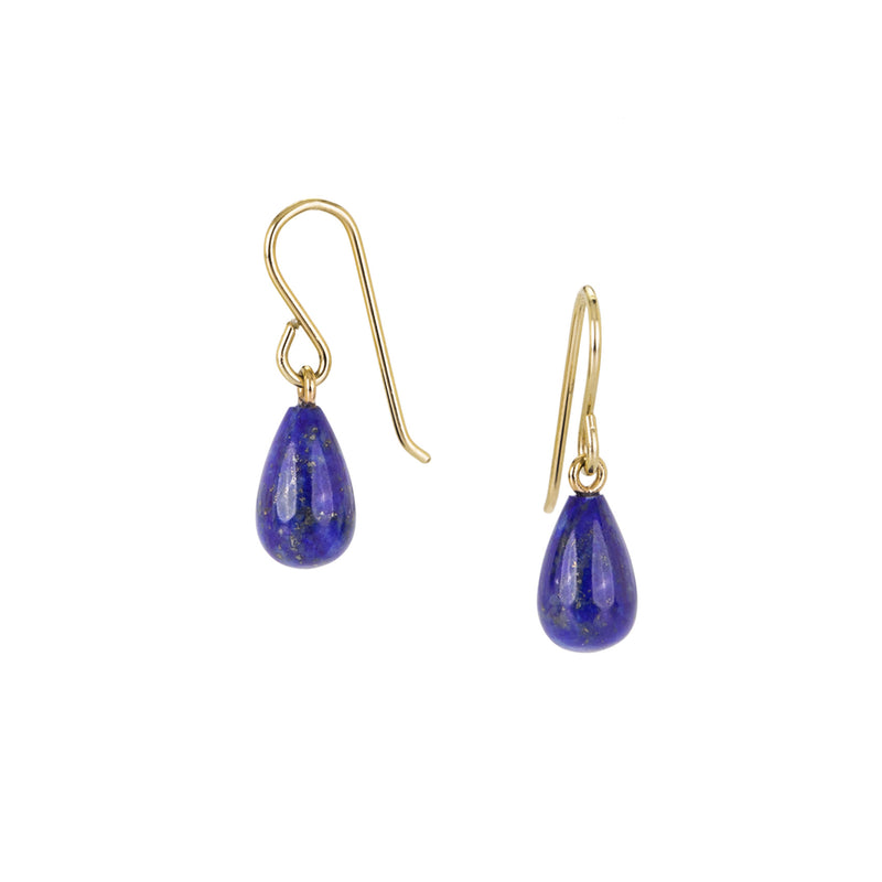 Maria Beaulieu Small Smooth Lapis Teardrop Earrings | Quadrum Gallery