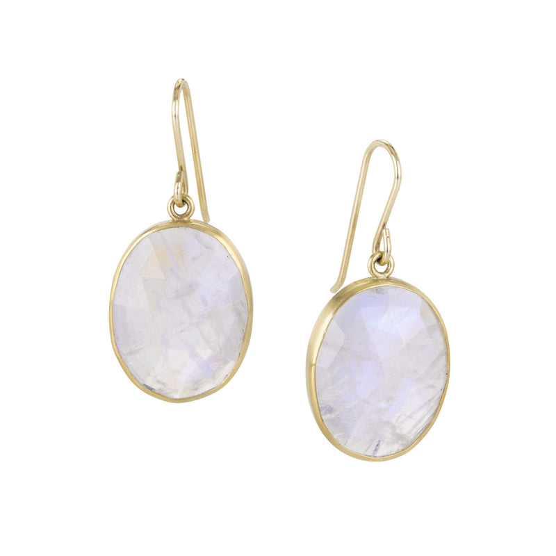 Maria Beaulieu Rose Cut Blue Moonstone Drop Earrings | Quadrum Gallery