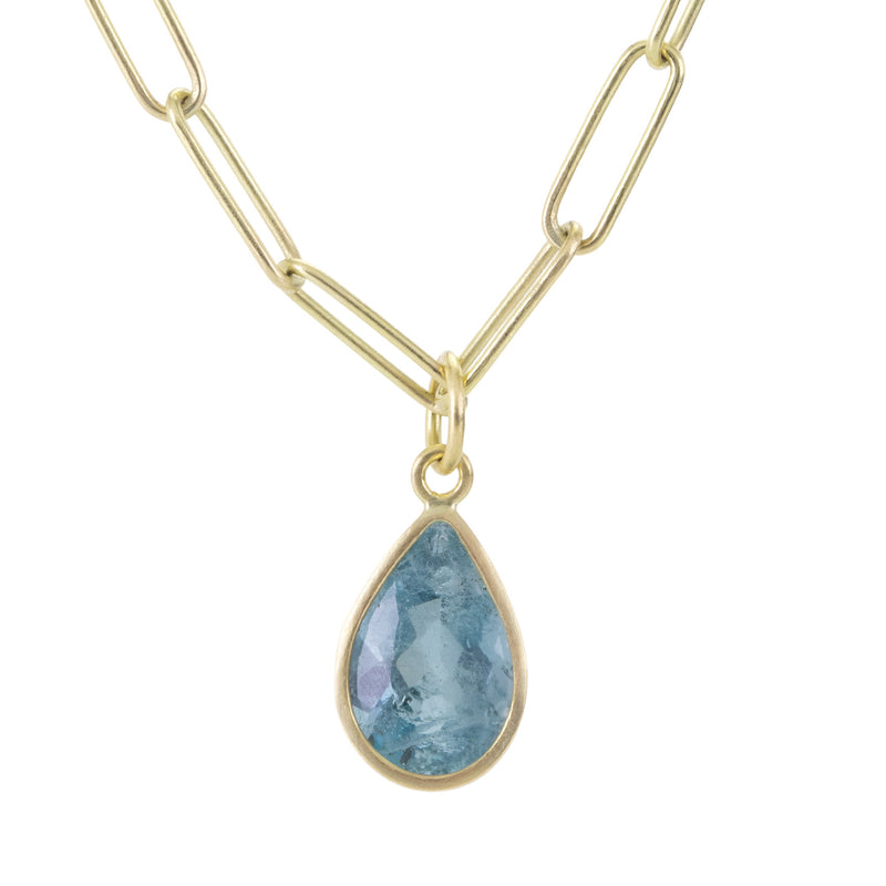 Maria Beaulieu Teardrop Dark Aquamarine Pendant (Pendant Only) | Quadrum Gallery