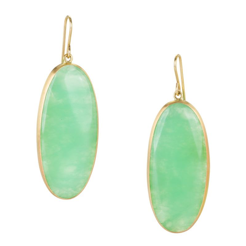 Maria Beaulieu Chrysoprase Cabochon Drop Earrings | Quadrum Gallery