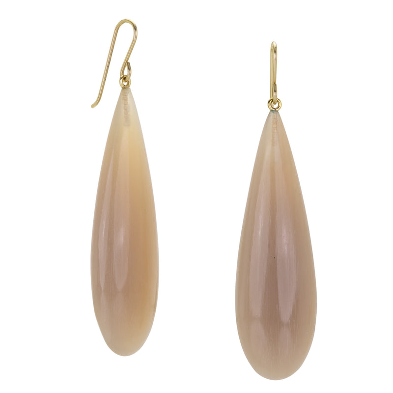 Maria Beaulieu Elongated Light Horn Drop Earrings | Quadrum Gallery