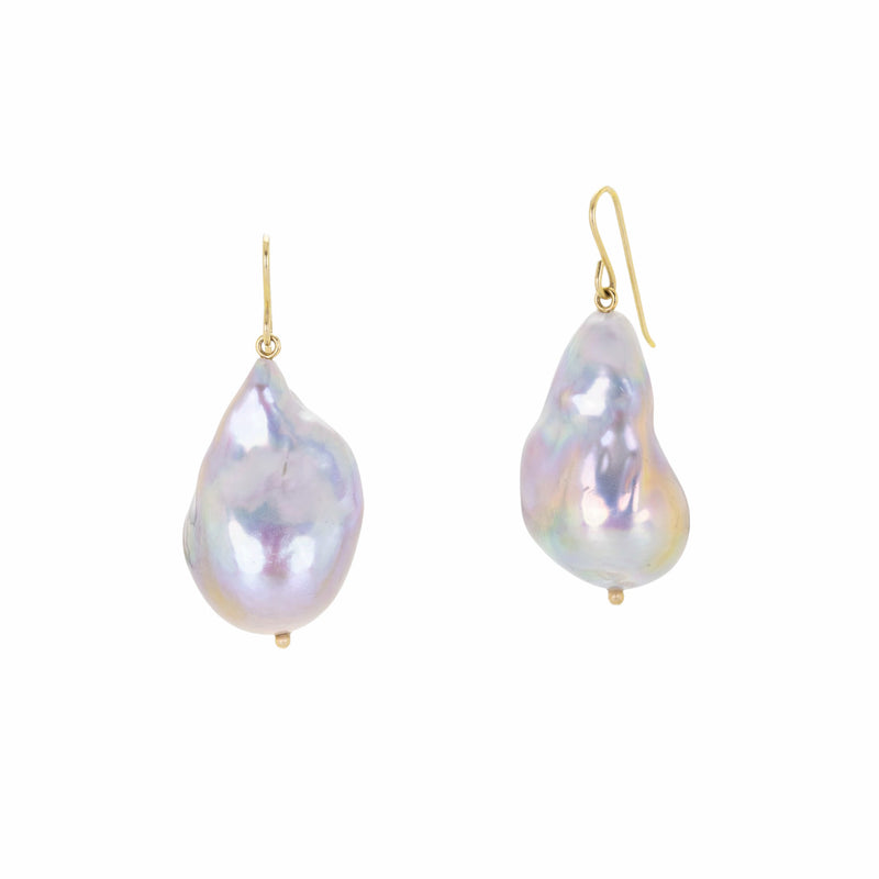 Maria Beaulieu Baroque Gray Freshwater Pearl Earrings | Quadrum Gallery