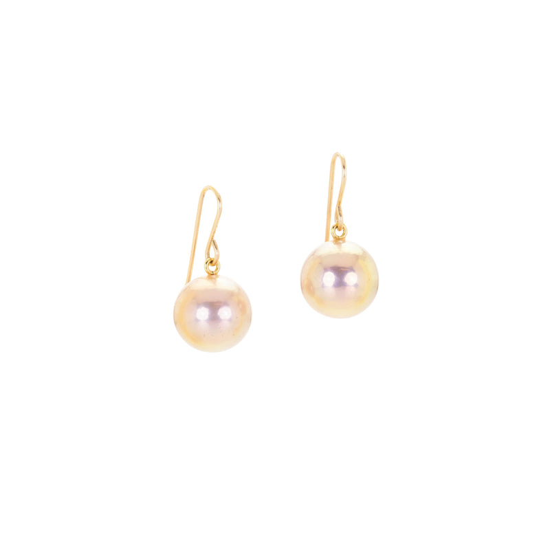 Maria Beaulieu Round Pink Freshwater Pearl Earrings | Quadrum Gallery
