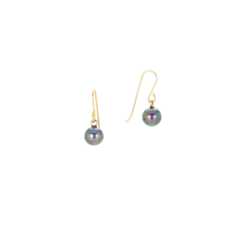 Maria Beaulieu Round Black Freshwater Pearl Earrings | Quadrum Gallery