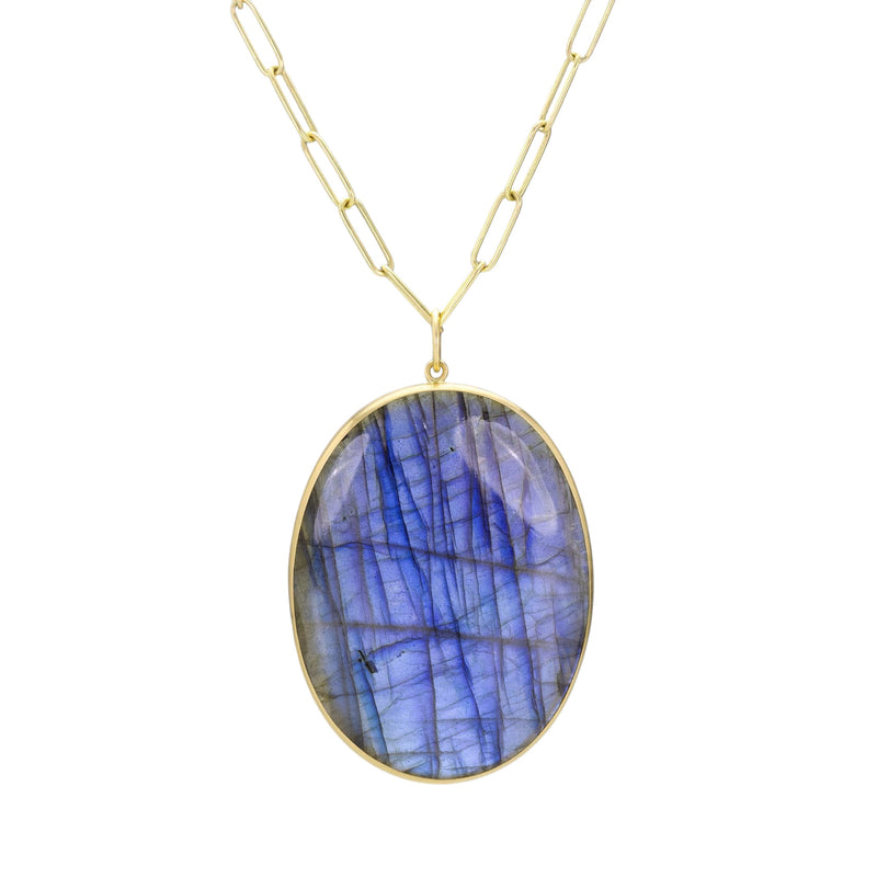 Maria Beaulieu 18k Oval Labradorite Pendant (Pendant Only) | Quadrum Gallery