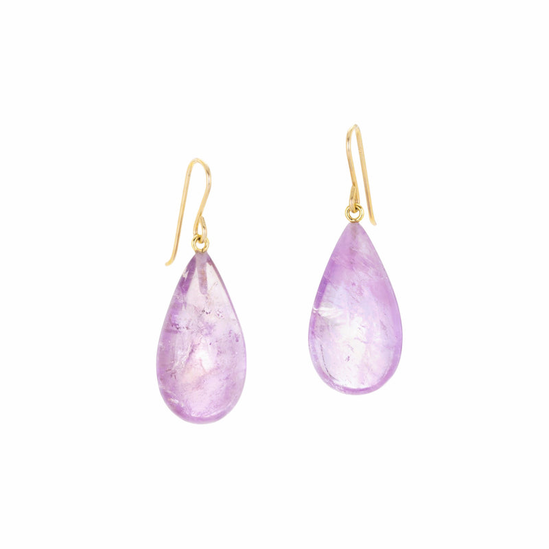 Maria Beaulieu Smooth Amethyst Drop Earrings | Quadrum Gallery