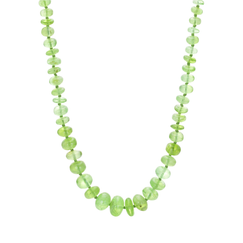 Maria Beaulieu Graduated Peridot Beaded Necklace | Quadrum Gallery